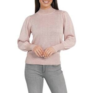 NEW LOVE TOKEN evelyn mockneck sweater in rose gold